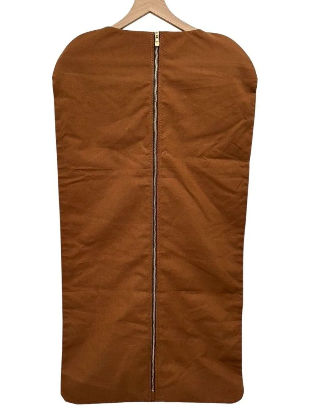 Louis Vuitton Brown Canvas Garment Bag With Gold Hardware & Zipper Closure